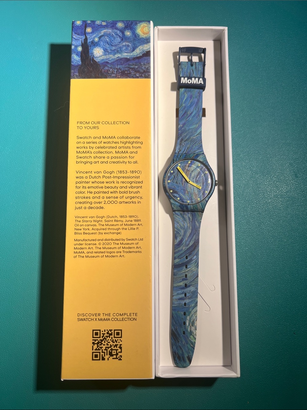 MoMA Blue and Yellow Starry Night Art Watch - Picture 2 of 3